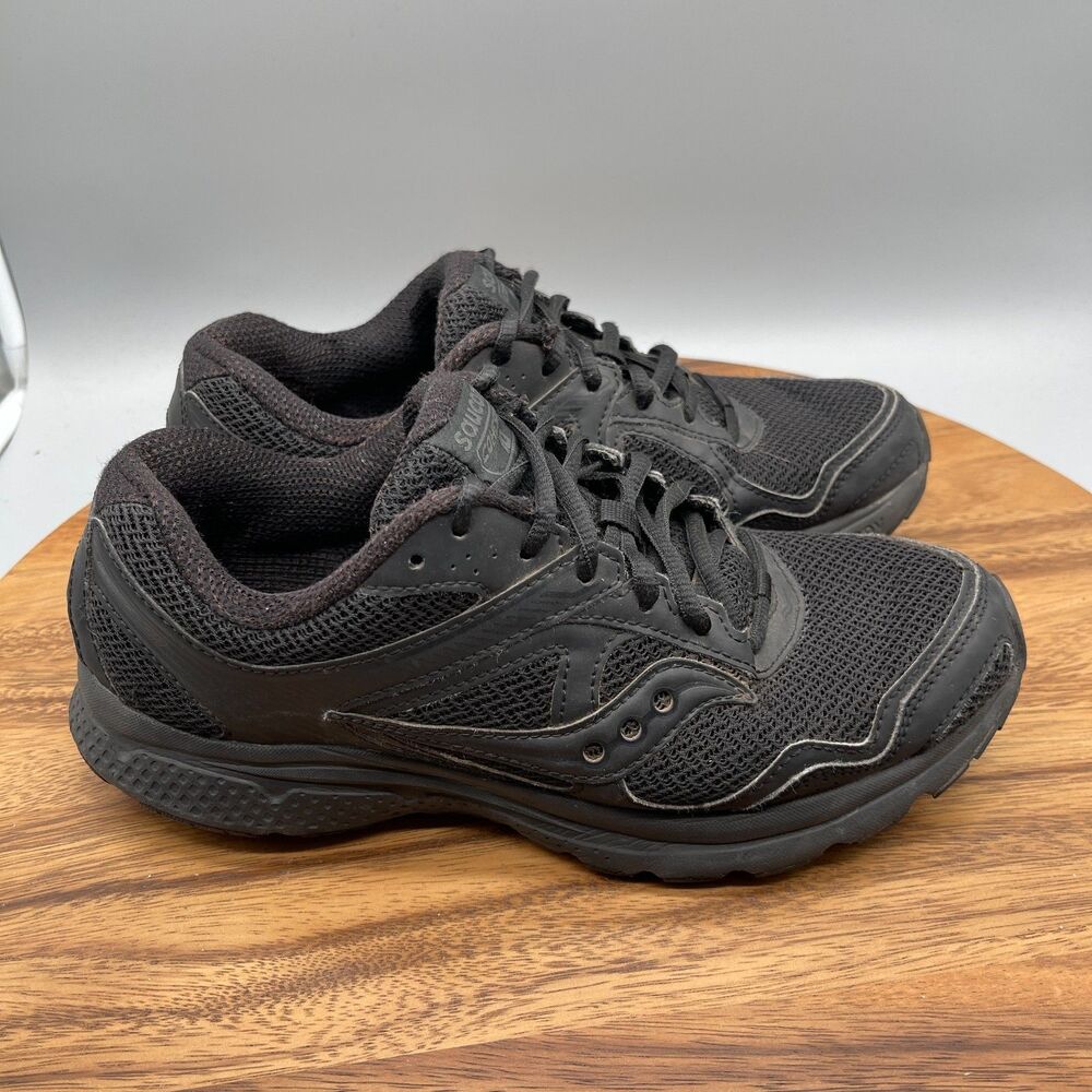 Saucony Cohesion 10 Shoes Womens Size 9 Triple Black Running Comfort Walking Gym